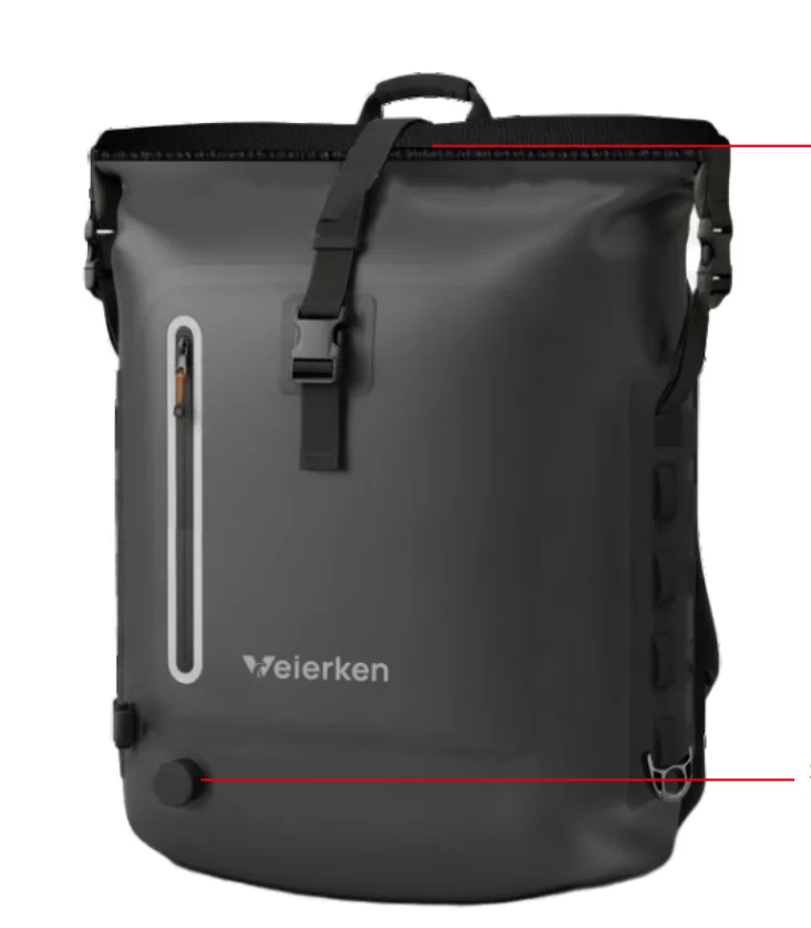 25L Roll-Top Waterproof Backpack
