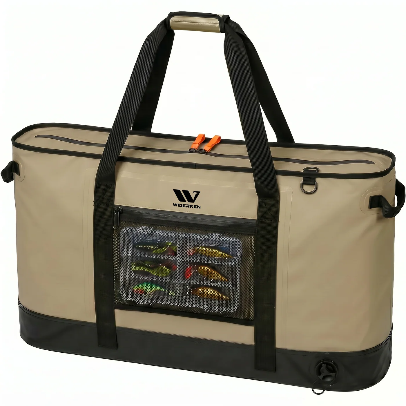 Large Waterproof Fishing Cooler Bag with Wide Opening