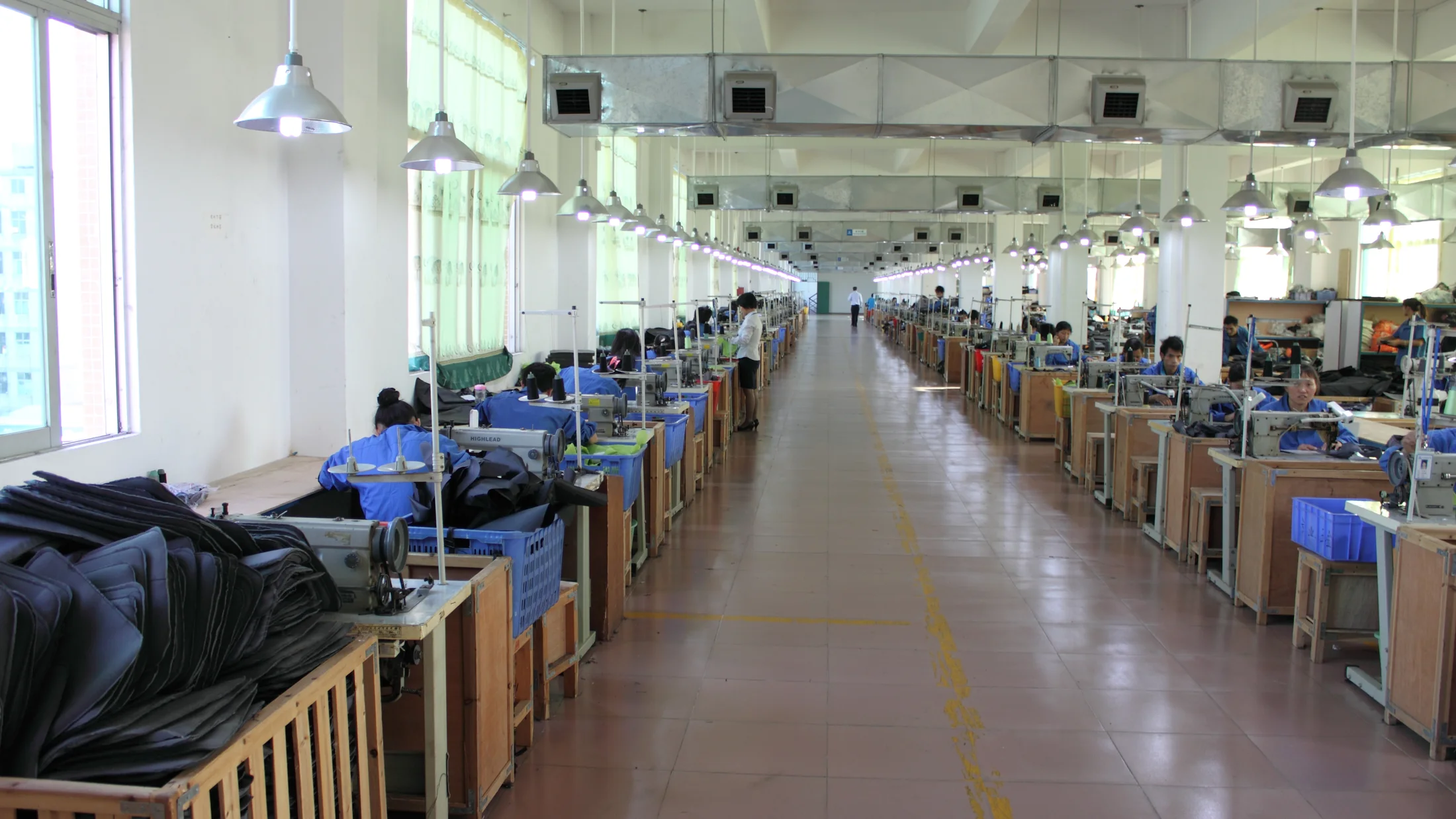 Weierken sewing team producing bags