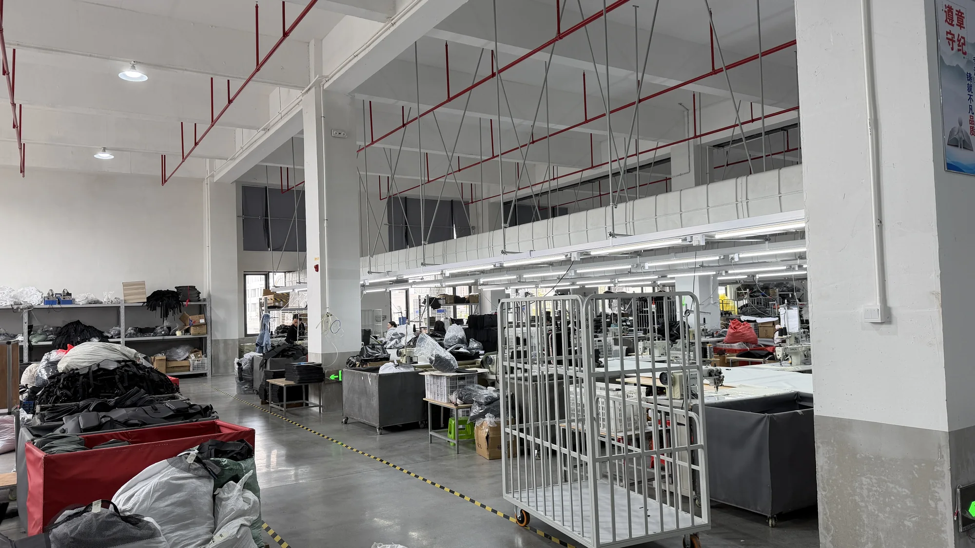 Bag production floor at the Weierken Xiamen factory