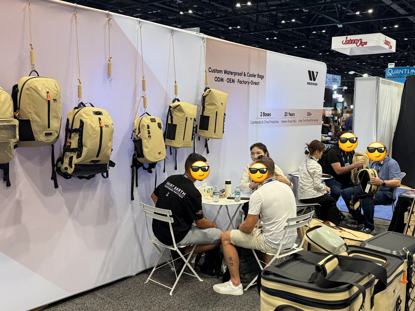 Meeting international bag buyers
