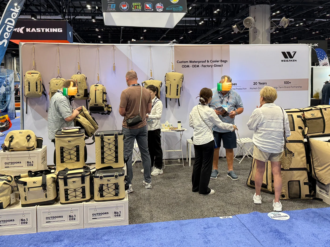 Outdoor bag range on display