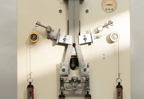 Zipper fatigue testing equipment from Weierken's outdoor bag production presentation