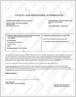 Disney — Historical Authorization