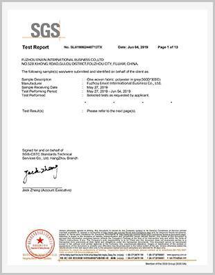 REACH — Sample Test Report